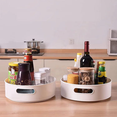 Premium 360° Rotating Organizer Tray with Side Handles